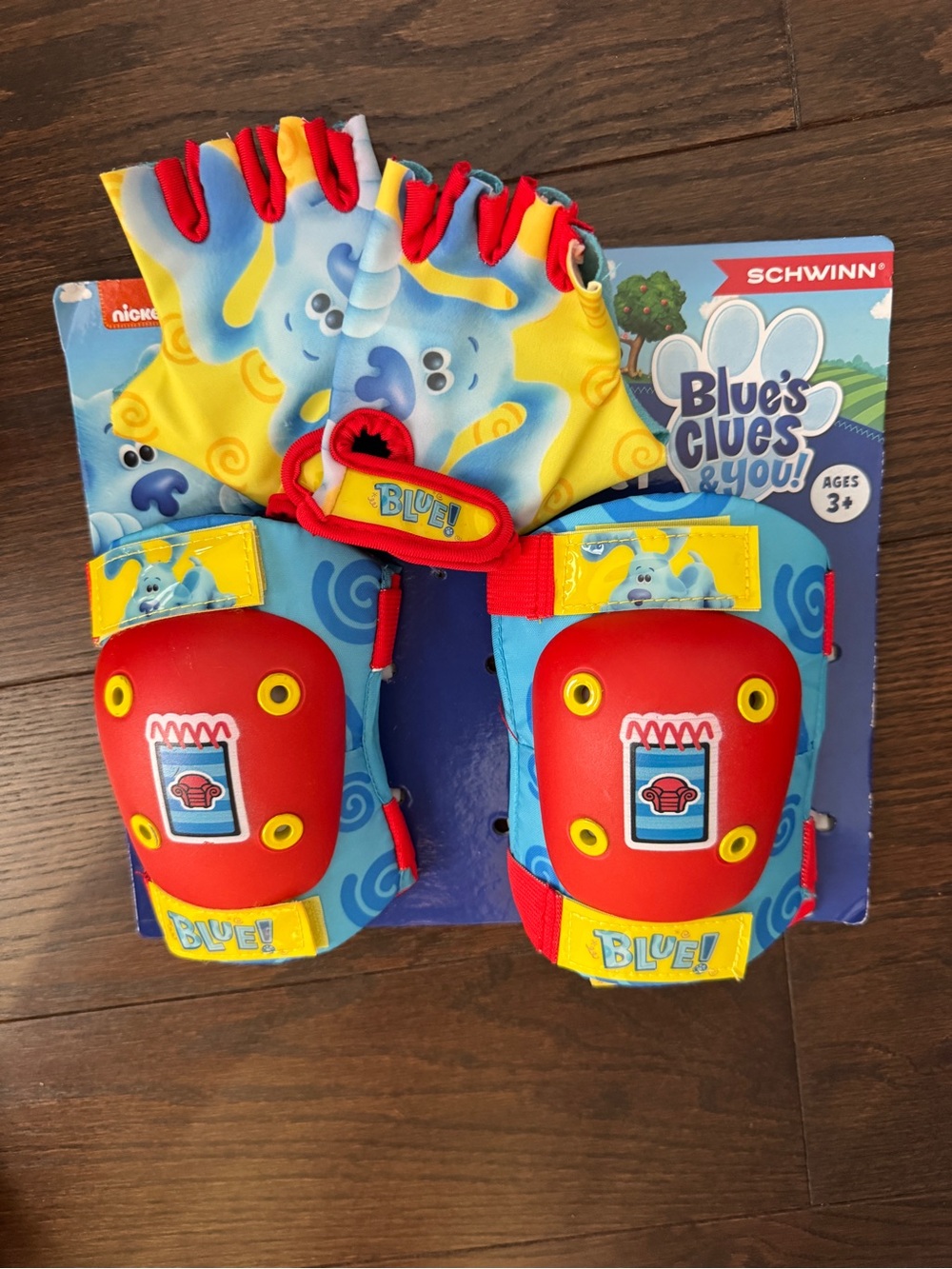 Schwinn Blue's Clues & You! Kids Knee and Elbow Pad Set in Blue, Red, Yellow